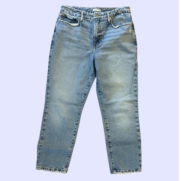 Good American Good Girlfriend Jeans Distressed High Waist 8/29 - Picture 1 of 8